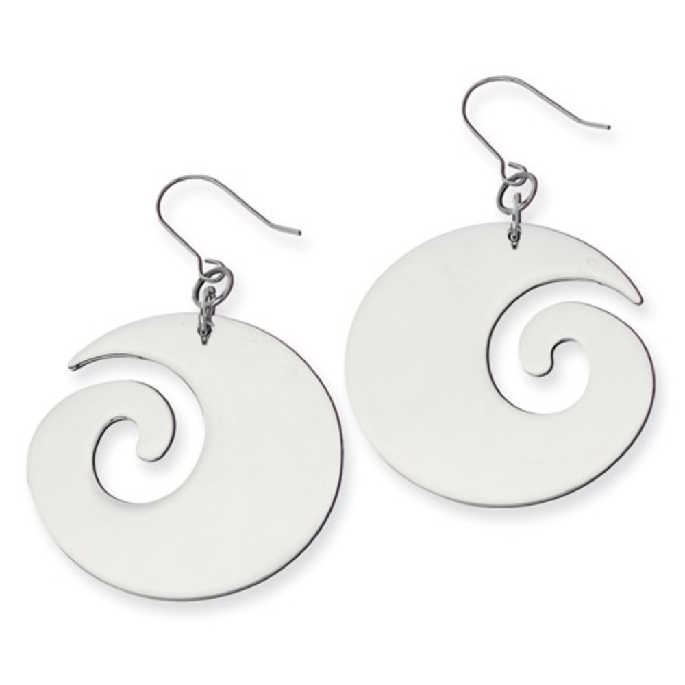 Chisel Stainless Steel Swirl Earrings